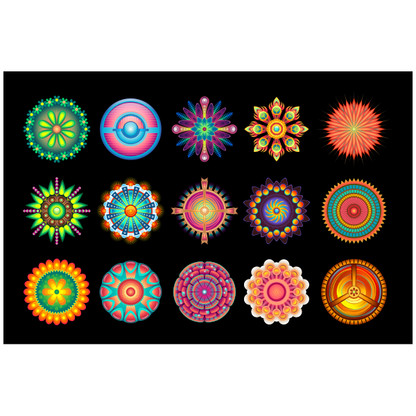 SVG Design elements in bright colors