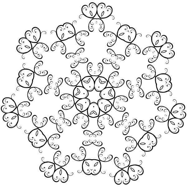 SVG Designed black lace