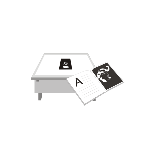 SVG Desk and book next to it vector graphics
