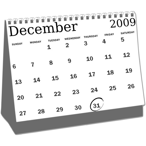 SVG Desk calendar icon vector drawing