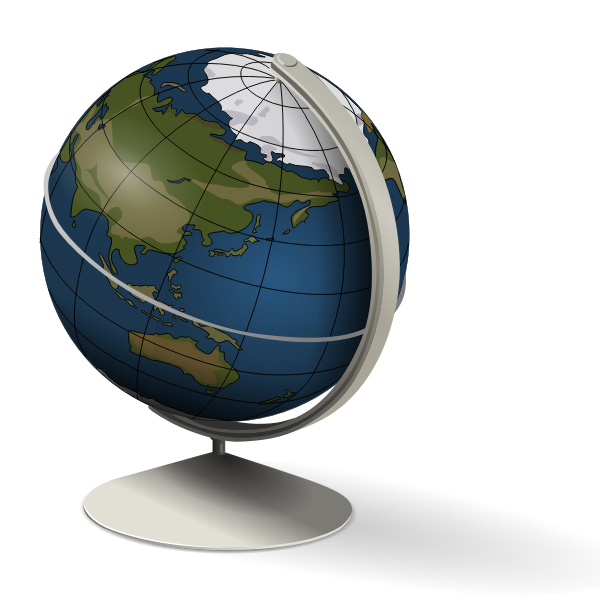 SVG Desk globe vector graphics