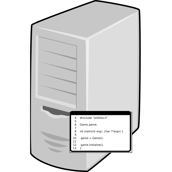 SVG Desktop computer 3d clip art