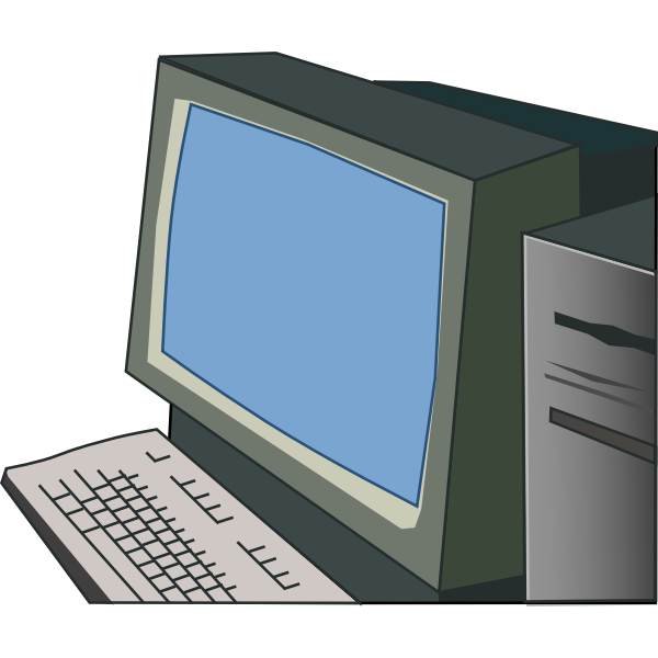 SVG Desktop computer vector drawing