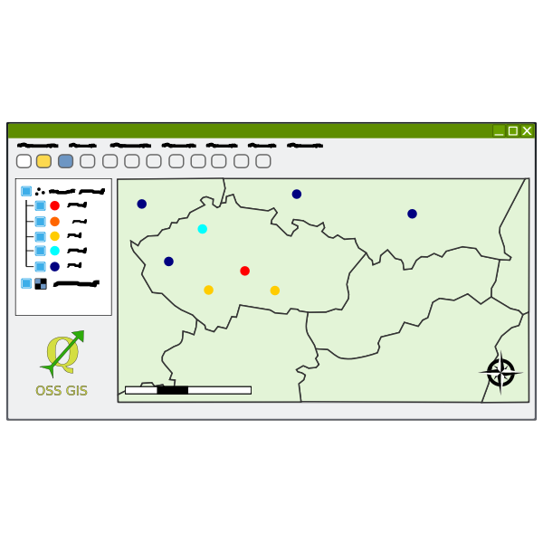 SVG Desktop GIS user interface  window