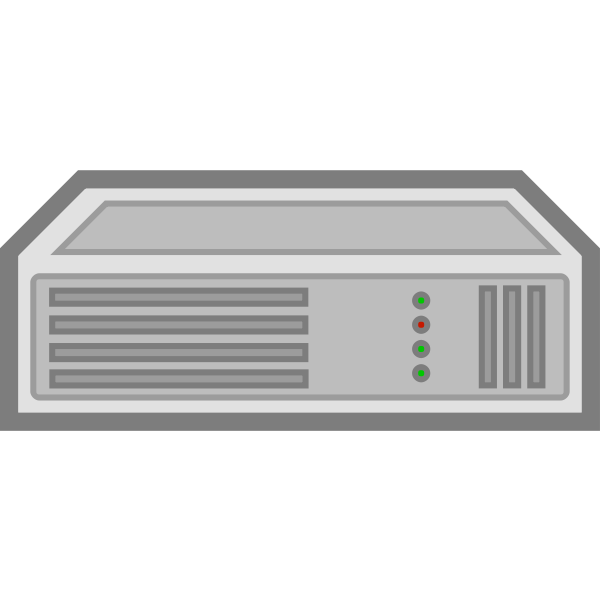 SVG Desktop PC central processing unit vector image