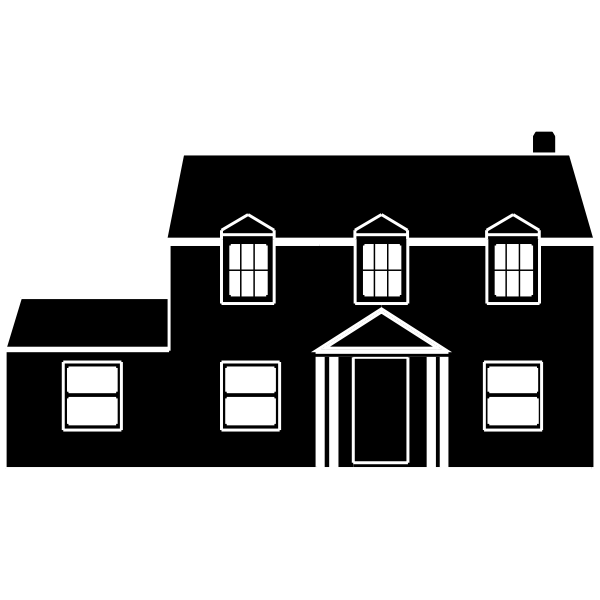 SVG Detached house silhouette vector drawing