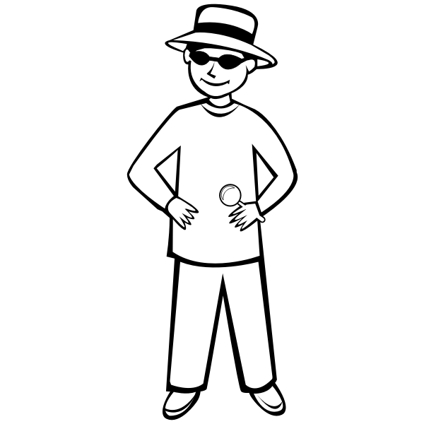 SVG Detective boy vector drawing