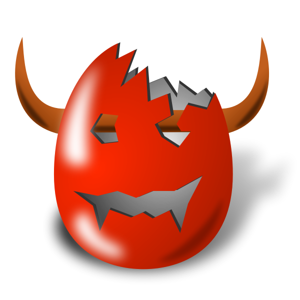 SVG Devil Easter egg shell vector image