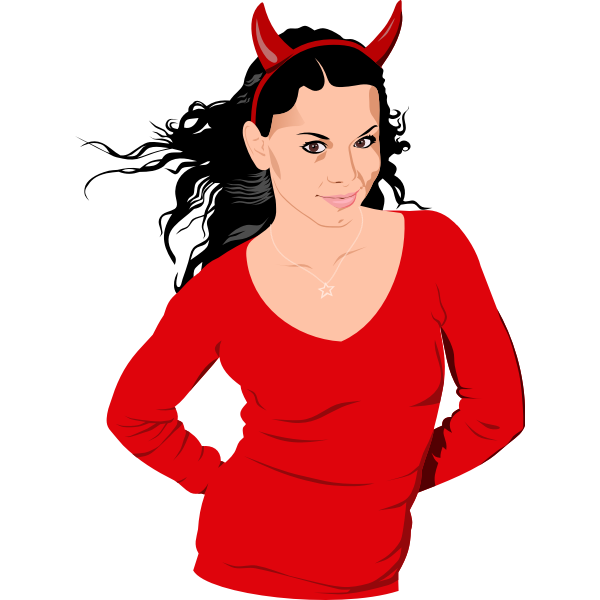 SVG Devilish girl image