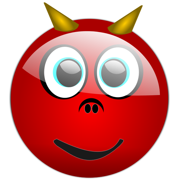 SVG Devilish Halloween smiley vector graphics