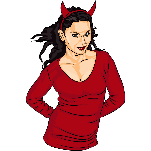 SVG Devilish lady image