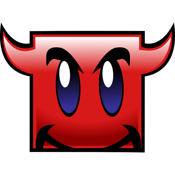 SVG Devilish smiley