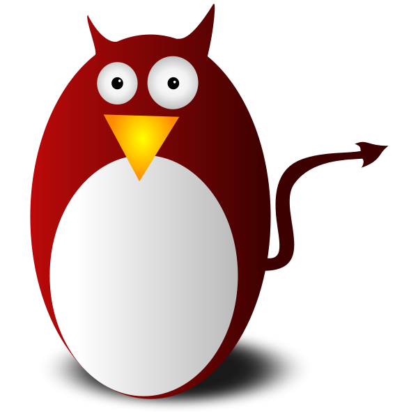 SVG Devilish tux