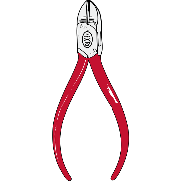 SVG Diagonal cutting pliers vector illustration