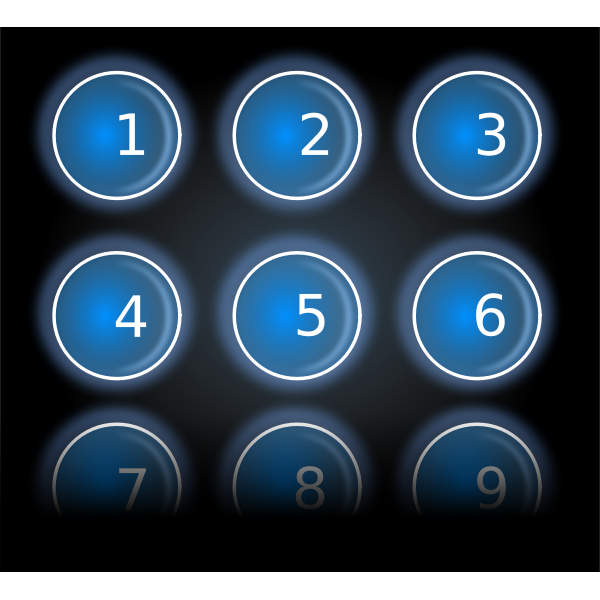 SVG Dial numbers vector illustration