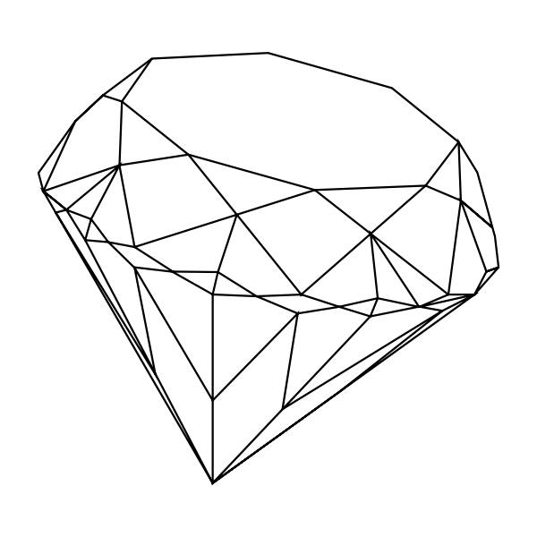 SVG Diamond line illustration