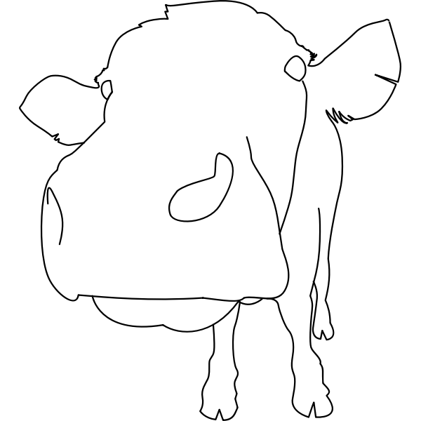 SVG dibujo vaca vector