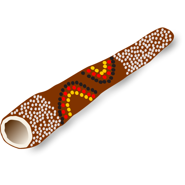 SVG Didgeridoo instrument vector image