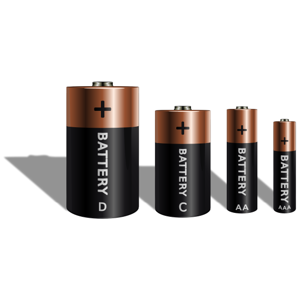 SVG Different battery sizes