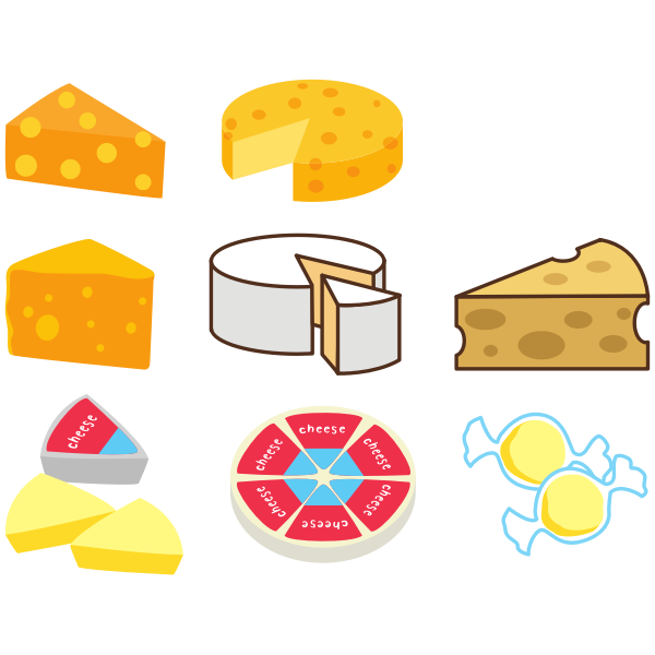 SVG Different cheese sorts