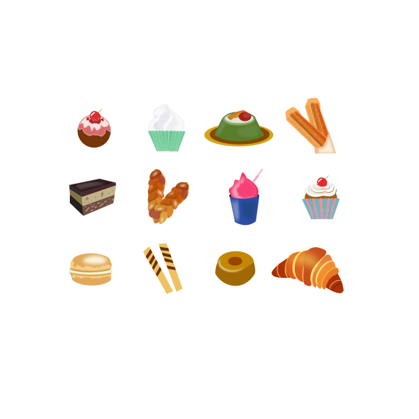 SVG Different desserts image