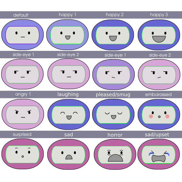 SVG Different face exltxgtpressions