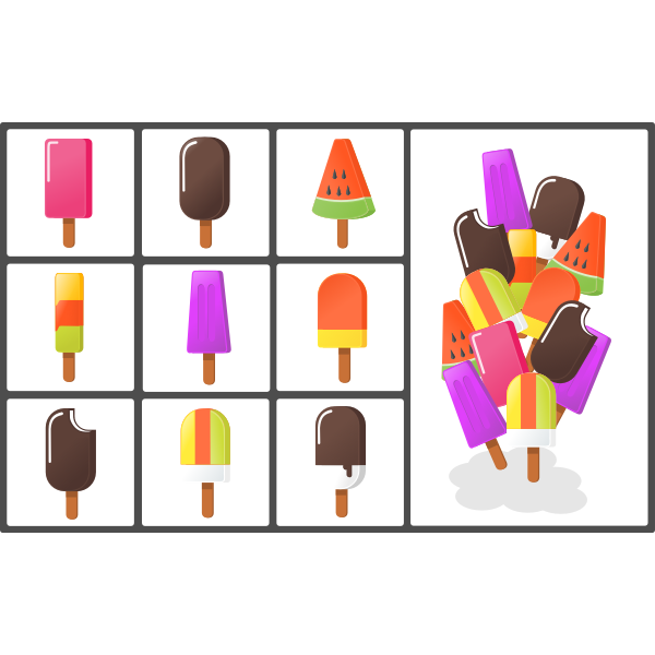 SVG Different ice creams set