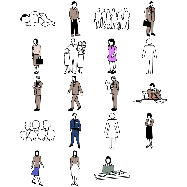 SVG Different people icons