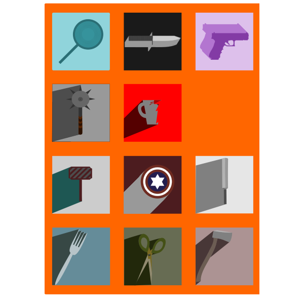 SVG Different tools and weapons
