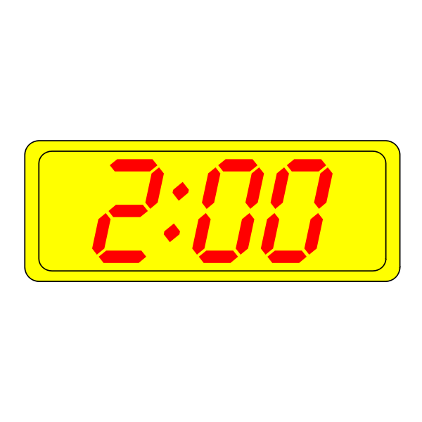 SVG Digital clock display vector clip art