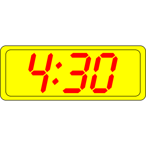 SVG Digital clock display vector clip art