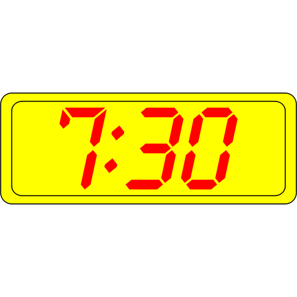 SVG Digital clock display vector clip art