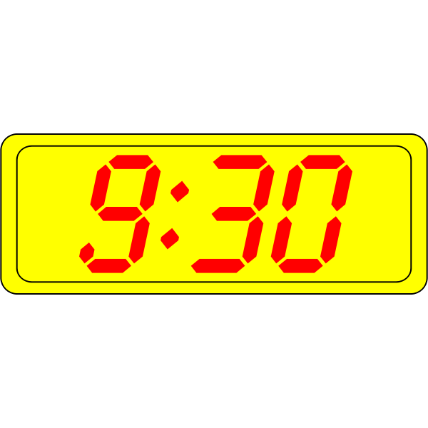 SVG Digital clock display vector clip art