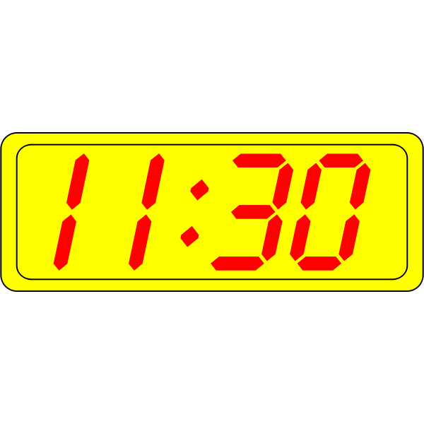 SVG Digital clock display vector clip art