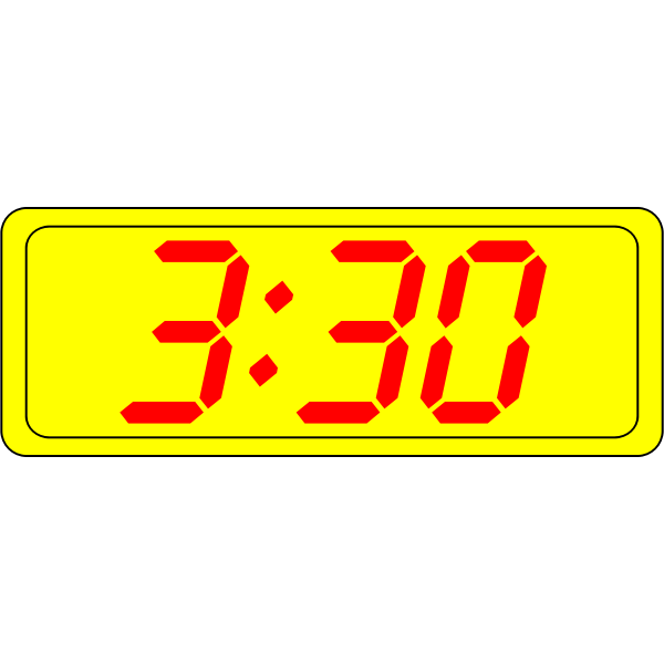 SVG Digital clock display vector drawing