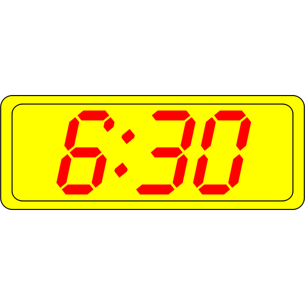 SVG Digital clock display vector drawing