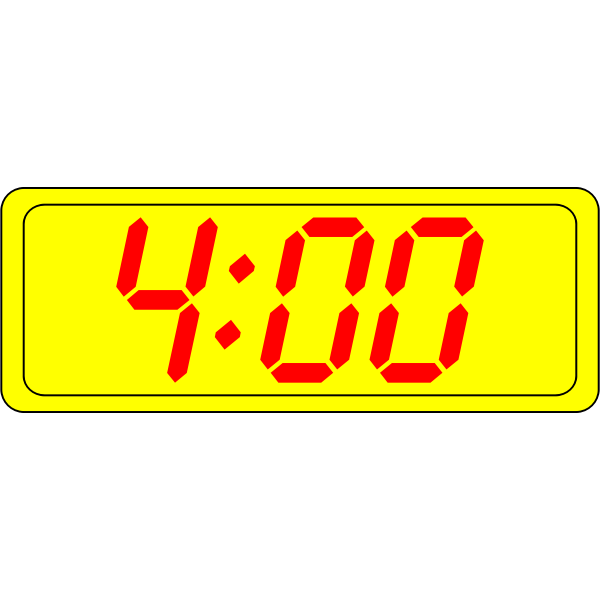 SVG Digital clock display vector graphics