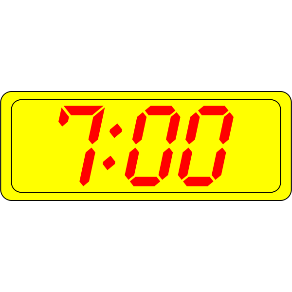 SVG Digital clock display vector graphics
