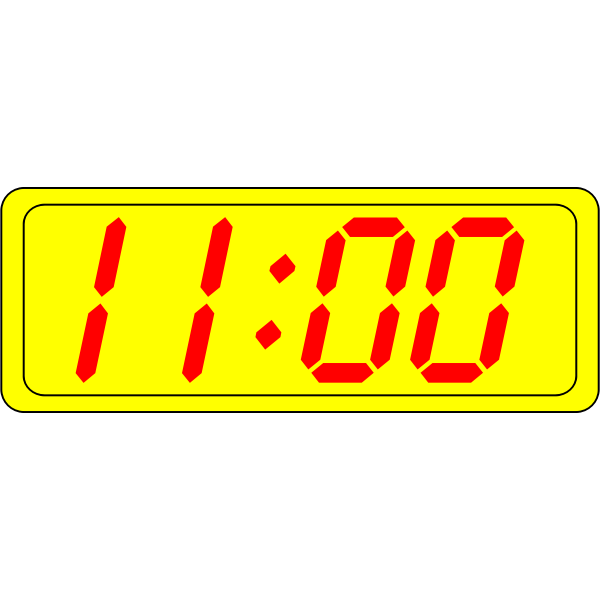 SVG Digital clock display vector graphics