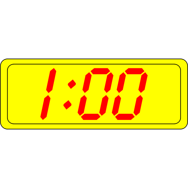 SVG Digital clock display vector illustration