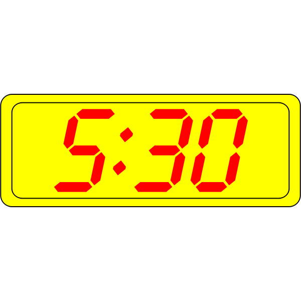 SVG Digital clock display vector illustration