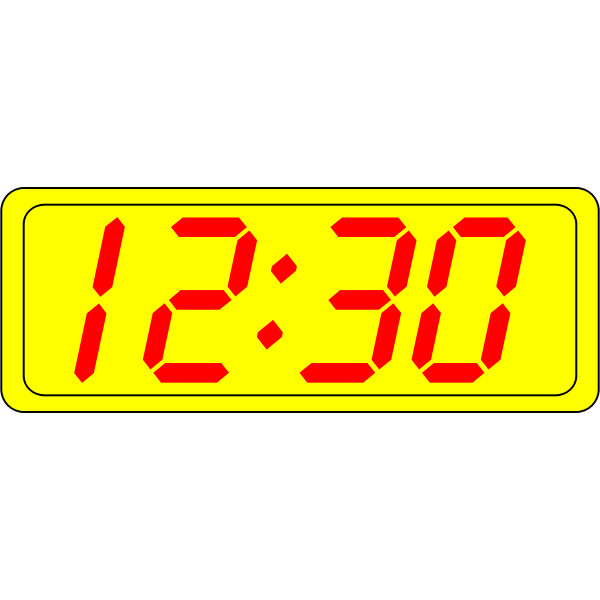 SVG Digital clock display vector illustration
