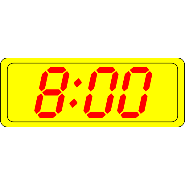 SVG Digital clock display vector image