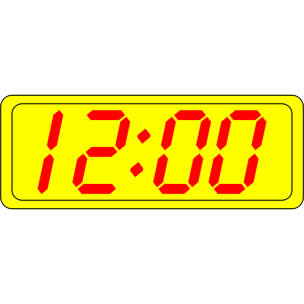 SVG Digital clock display vector image