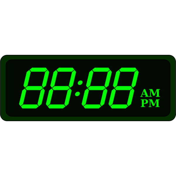 SVG Digital clock display vector image