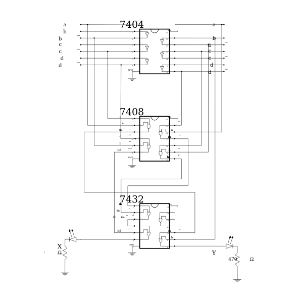 SVG Digital computer circuit vector drawing