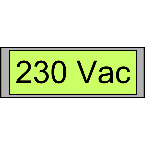 SVG Digital display quot230 Vacquot vector image