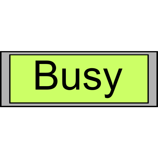 SVG Digital Display quotBusyquot vector image