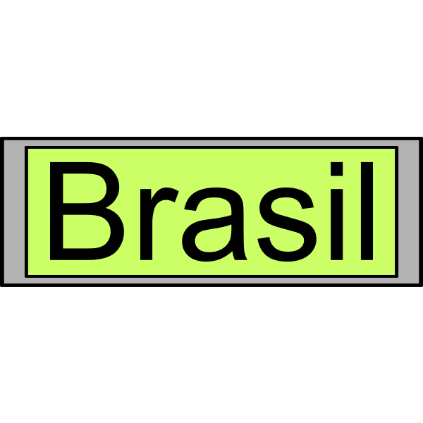 SVG Digital Display with quotBrasilquot text