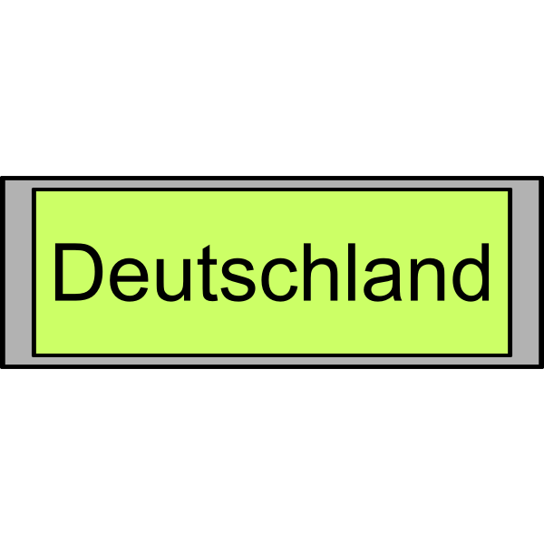 SVG Digital Display with quotDeutschlandquot text